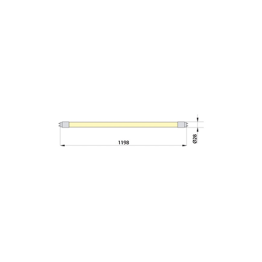 LED lysstofrør ECOSTER T8 G13/18W/230V 4000K 119,8 cm