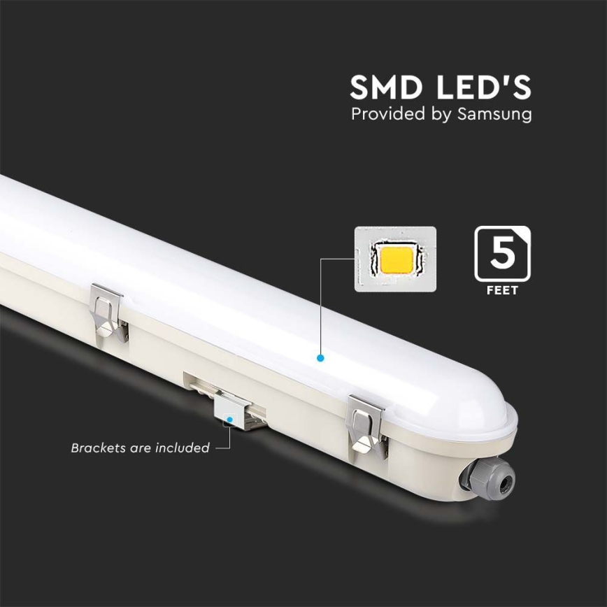 LED lysstofrør med nødmodul EMERGENCY LED/48W/230V 4000K 150 cm IP65