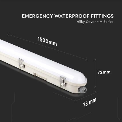 LED lysstofrør med nødmodul EMERGENCY LED/48W/230V 4000K 150 cm IP65