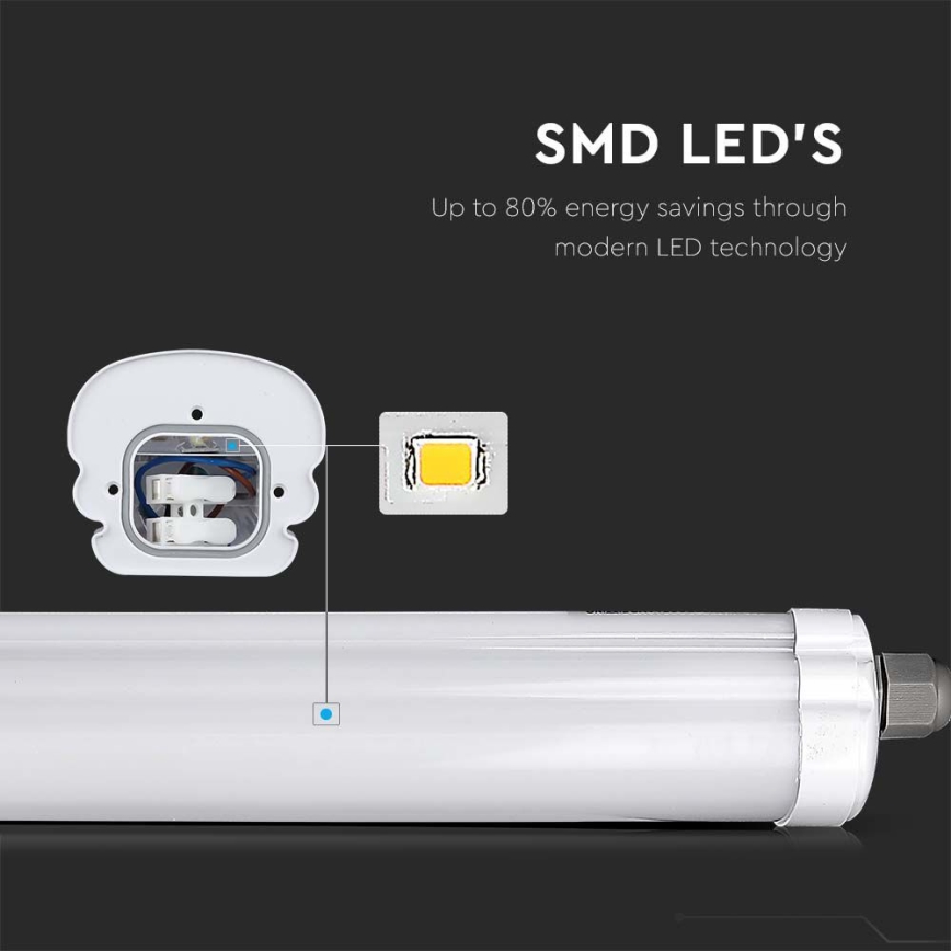 LED lysstofrør G-SERIES LED/18W/230V 4000K IP65 60 cm