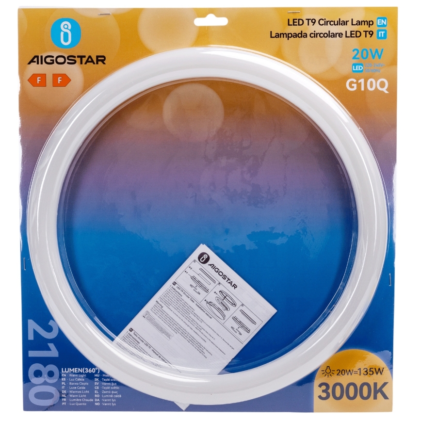 LED-lysstofrør G10q/20W/230V 3000K - Aigostar