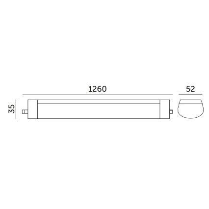LED lysstofrør LED/36W/230V IP65 4000K 126 cm