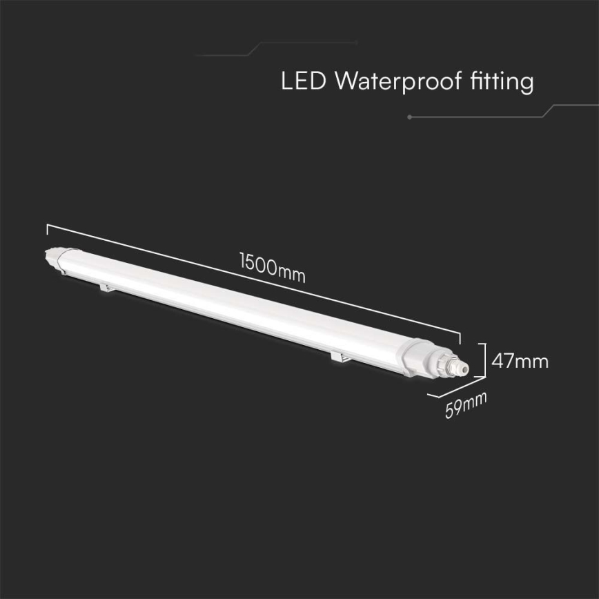 LED lysstofrør LED/48W/230V 4000K IP65 150 cm