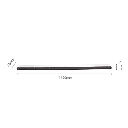 LED lysstofrør LIMEA GIGANT LED/38W/230V IP65 1190mm sort
