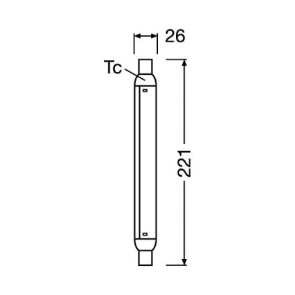 LED-lysstofrør LINE S15s/4W/230V 2700K - Osram