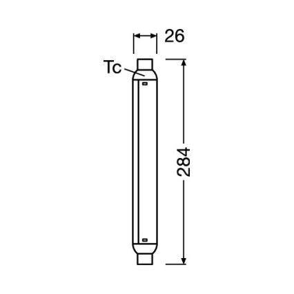 LED-lysstofrør LINE S15s/7W/230V 2700K - Osram