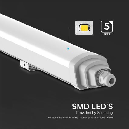 LED lysstofrør SAMSUNG CHIP LED/48W/230V 4000K IP65 150 cm