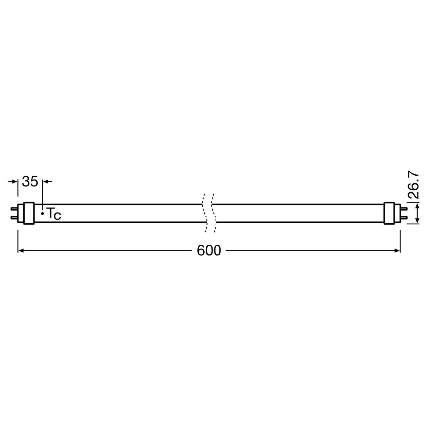 LED lysstofrør SUBSTITUBE T8 G13/6,6W/230V 4000K 60 cm - Osram