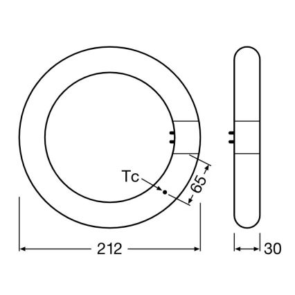 LED lysstofrør SUBSTITUBE T9 G10q/12W/230V 4000K diameter 21,2 cm - Osram