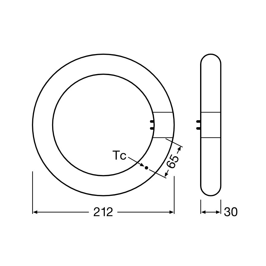 LED lysstofrør SUBSTITUBE T9 G10q/12W/230V 4000K diameter 21,2 cm - Osram