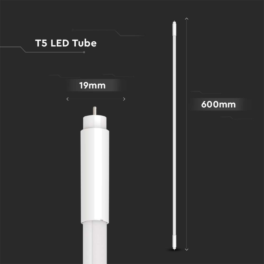 LED lysstofrør T5 G5/8W/230V 6500K 60 cm