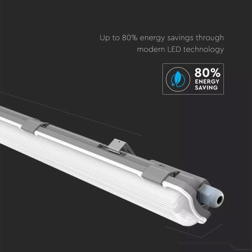 LED lysstofrør T8 1xG13/18W/230V 4000K 120cm IP65
