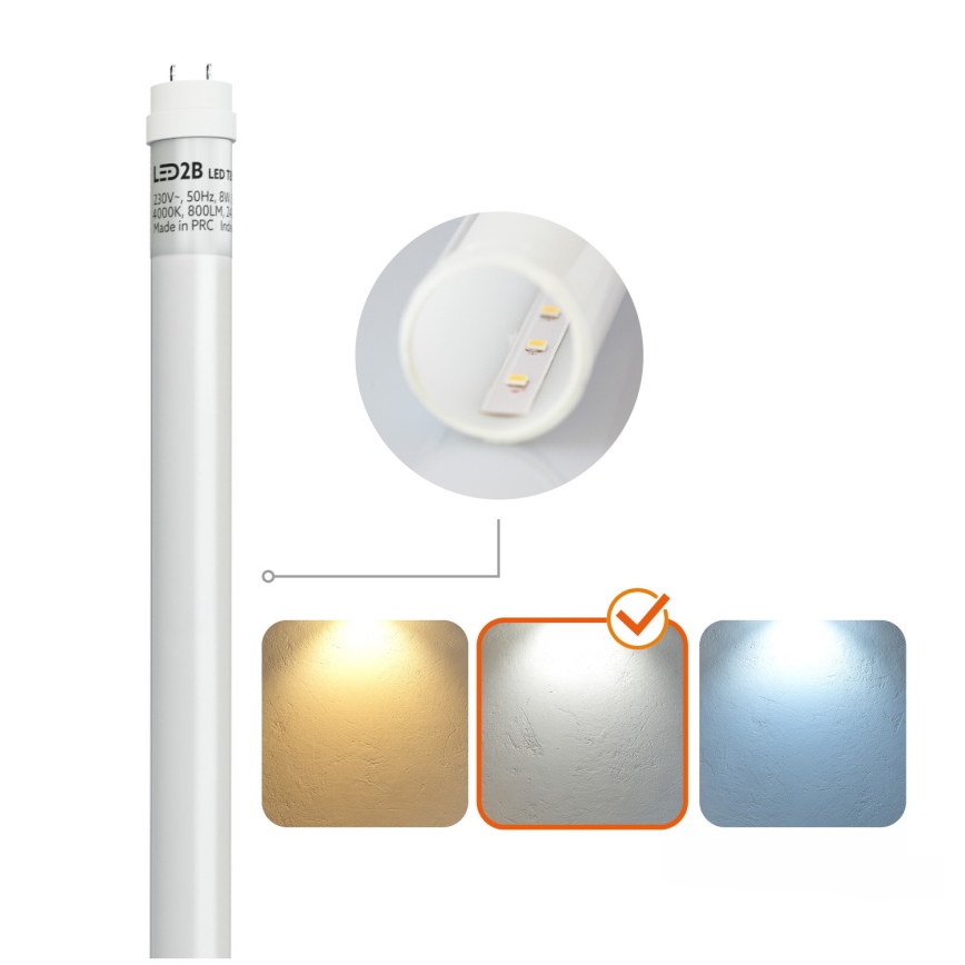 LED lysstofrør T8 1xG13/18W/230V 4000K IP65 128 cm