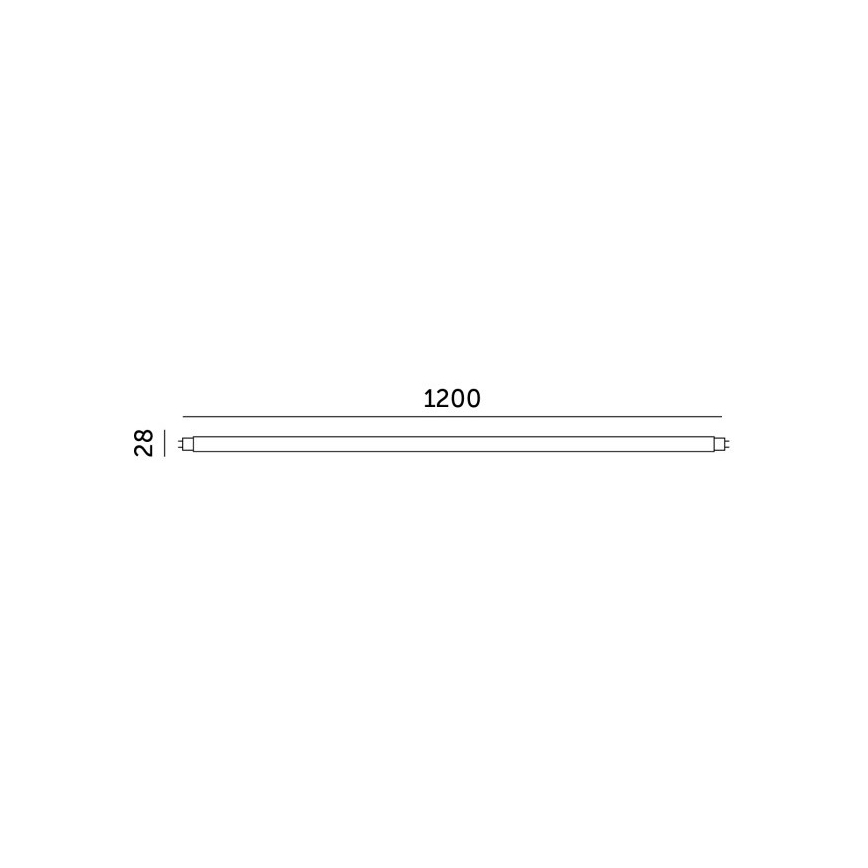 LED lysstofrør T8 G13/18W/230V 3000K 120 cm