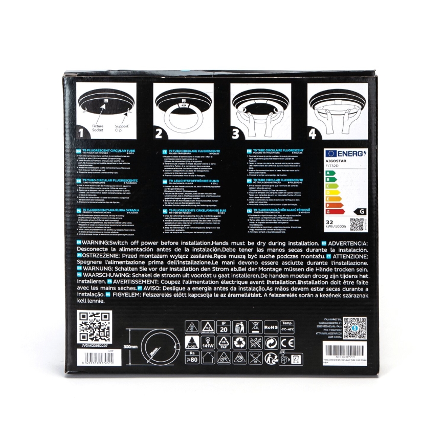 LED lysstofrør T9 G24q-1/32W/230V 6500K - Aigostar