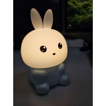 LED m. RGBW-farver Til børn touch-funktion lampe LED/1W/5V USB 1200 mAh hare