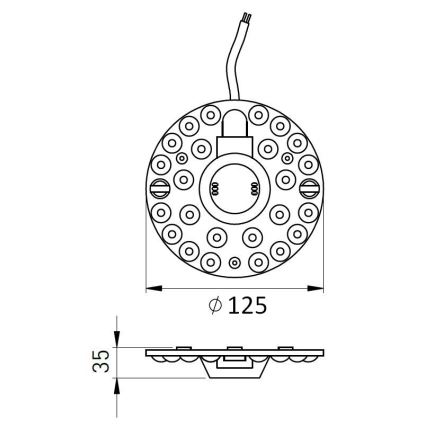 LED magnetisk modul LED/12W/230V Ø 12,5 cm 2700/3000/4000/5000/6500K