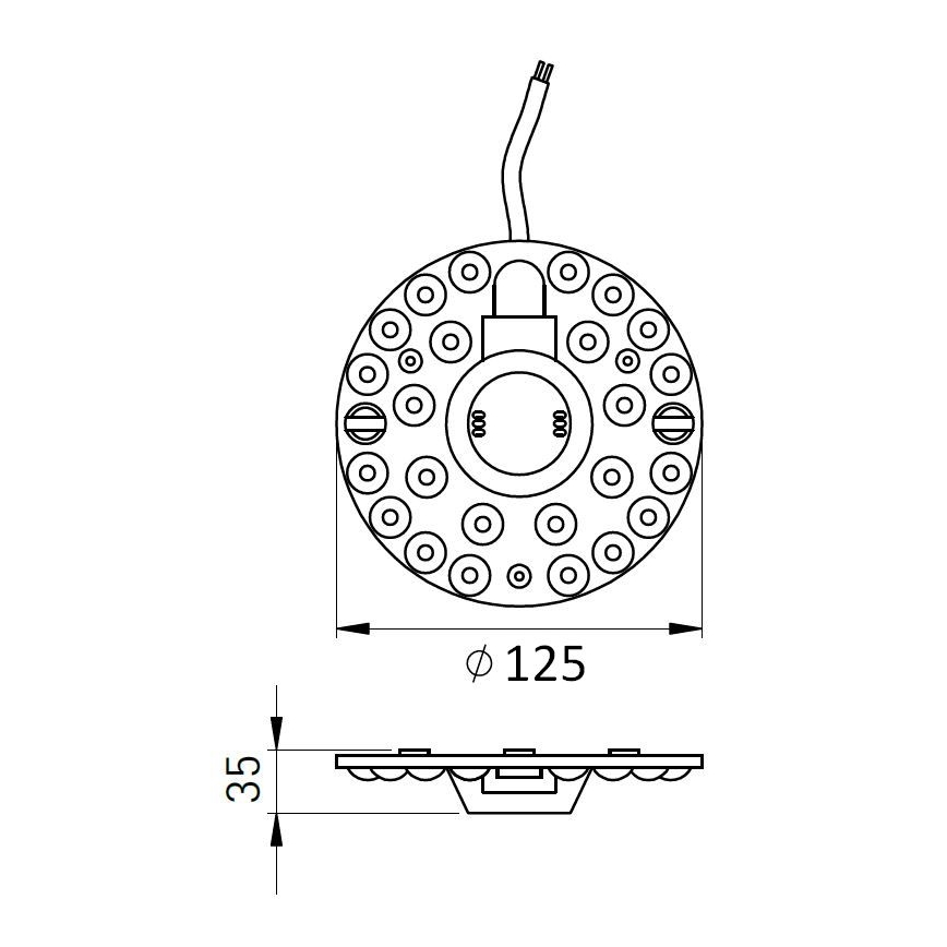 LED magnetisk modul LED/12W/230V Ø 12,5 cm 2700/3000/4000/5000/6500K