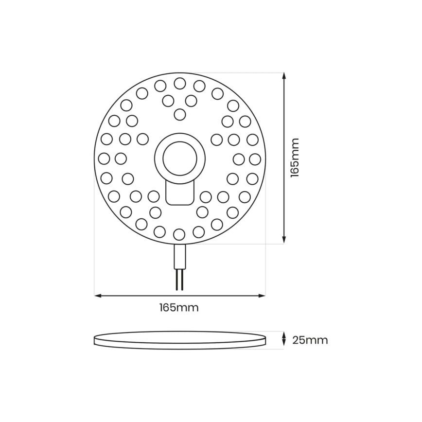 LED Magnetisk modul LED/20W/230V diameter 16,5 cm 4000K