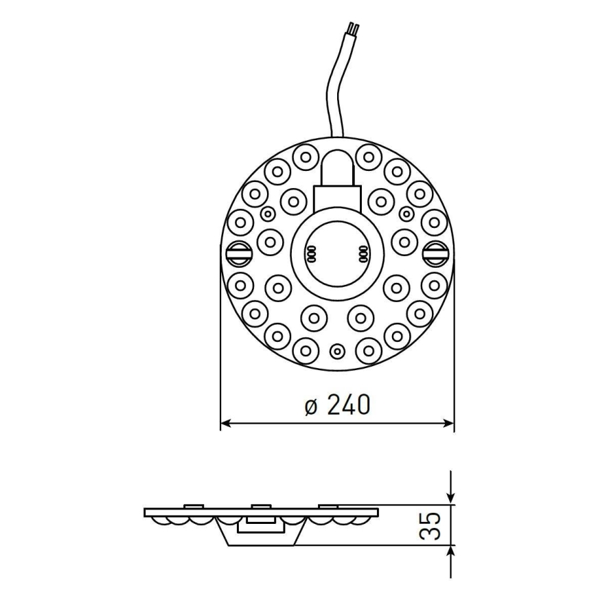 LED magnetisk modul LED/36W/230V Ø 24 cm 2700/3000/4000/5000/6500K