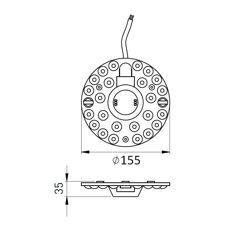 LED magnetmodul LED/18W/230V Ø 15,5 cm 2700/3000/4000/5000/6500K