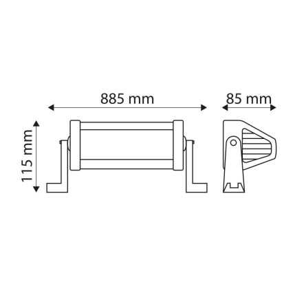 LED motorhjemlslampe EPISTAR LED/180W/10-30V IP67 6.000K