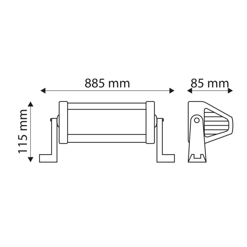 LED motorhjemlslampe EPISTAR LED/180W/10-30V IP67 6.000K