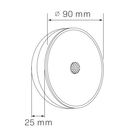 LED Møbelbelysning med sensor LED/1,2W/4,5V 3xAA mat krom