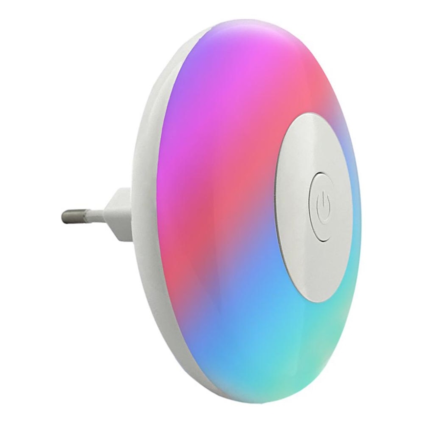 LED natlampe m. RGBW-farver LED/1W/230V hvid