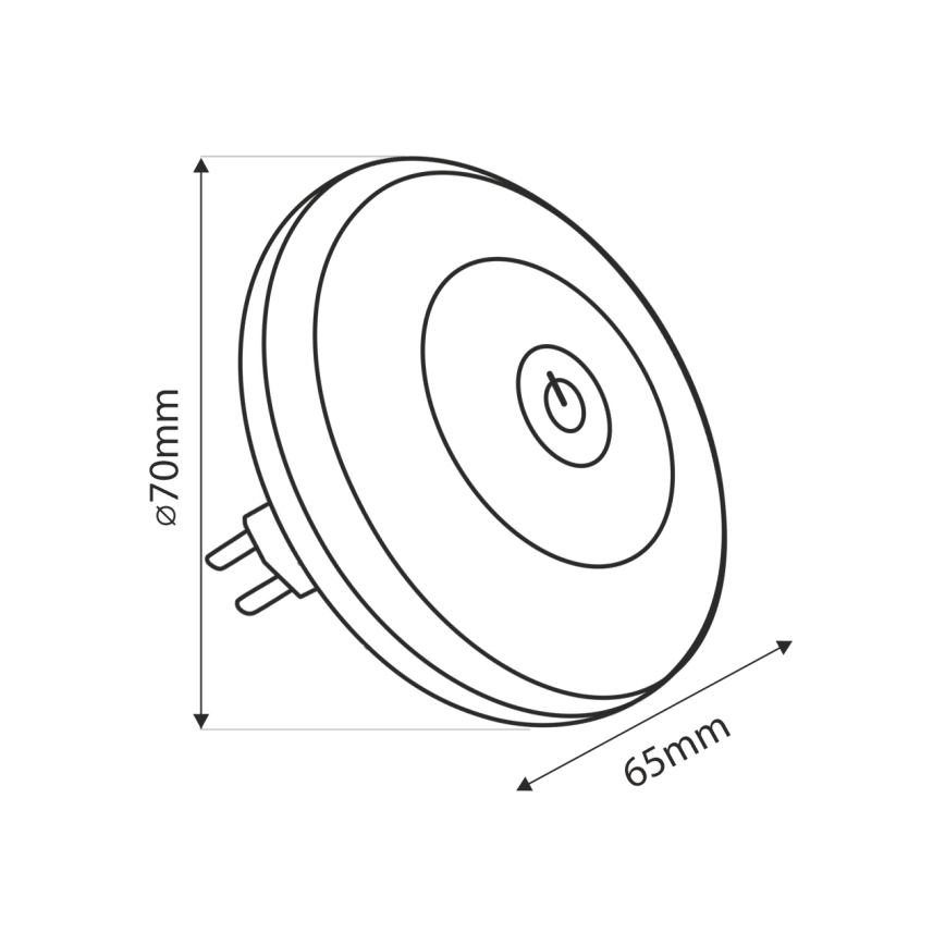 LED natlampe m. RGBW-farver LED/1W/230V hvid