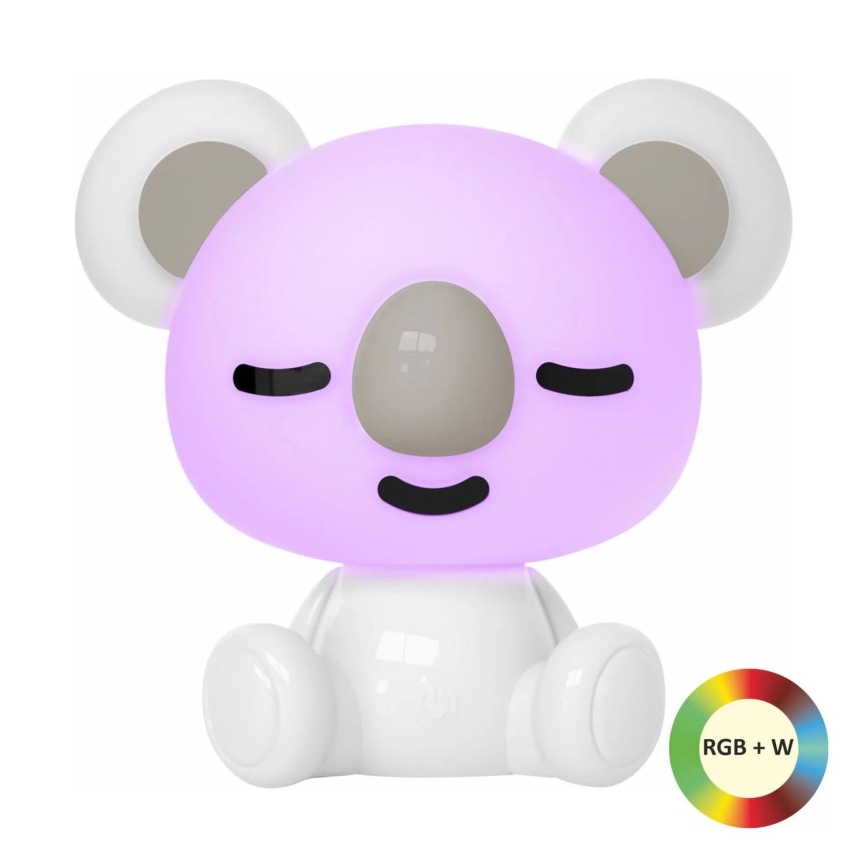LED natlampe m. RGBW-farver til børn 2,5W/230V koala hvid