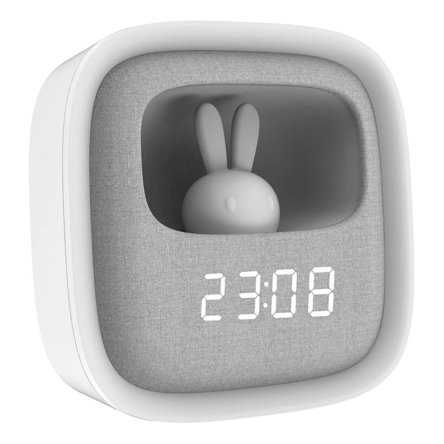 LED natlampe m. vækkeur dæmpbar BUNNY LED/1,2W/5V 3000K