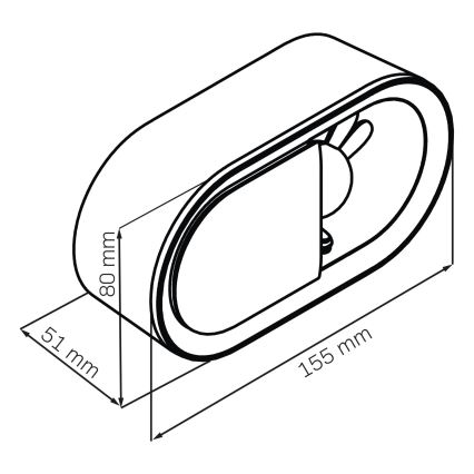 LED Natlampe m. vækkeur dæmpbar BUNNY LED/1,2W/5V 3000K