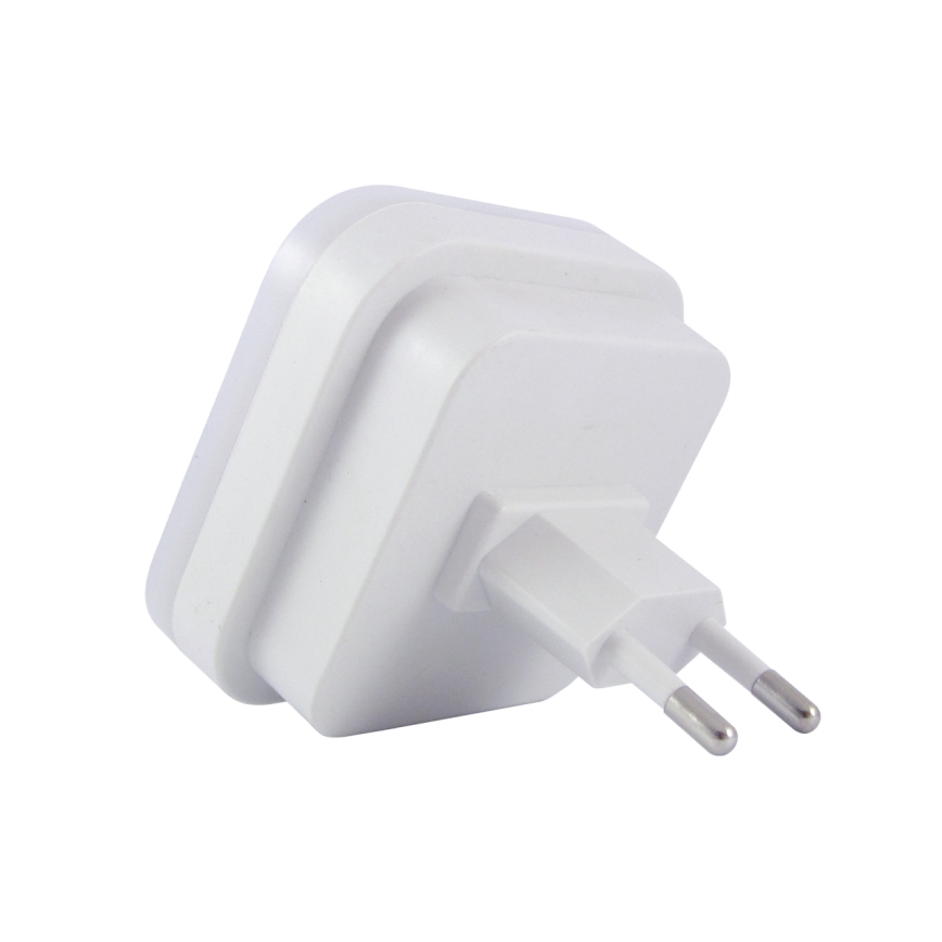 LED natlampe med bevægelses- og skumringssensor LED/0,5W/230V hvid