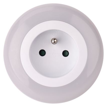 LED natlampe med fotosensor til stikkontakt 3xLED /0.63W/230V