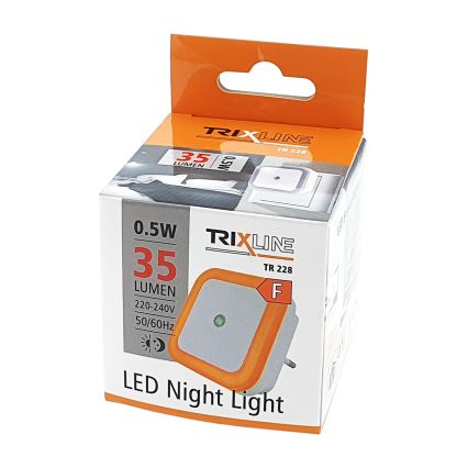 LED natlampe med sensor LED/0,5W/230V orange