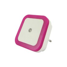 LED natlampe med sensor LED/0,5W/230V pink