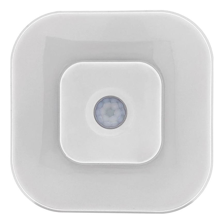 LED-natlampe med sensor LED/0,5W/4,5V 3xAAA hvid