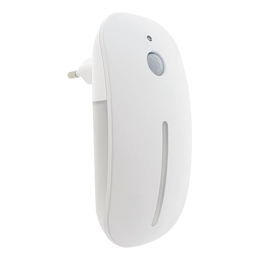 LED natlampe med sensor LED/1W/230V hvid