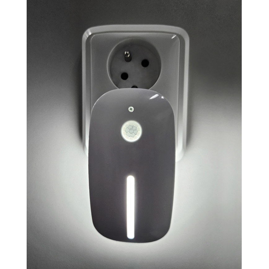LED natlampe med sensor LED/1W/230V hvid