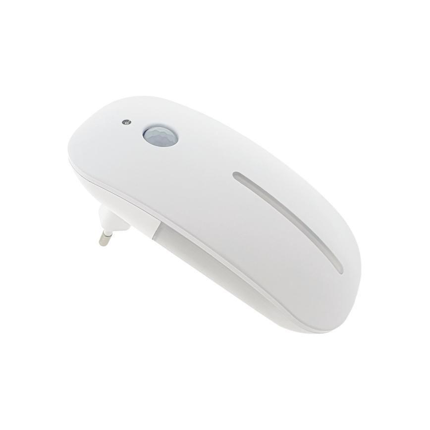 LED natlampe med sensor LED/1W/230V hvid