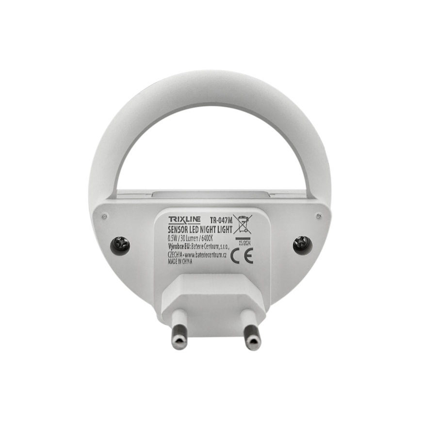 LED natlampe med skumringssensor LED/0,5W/230V hvid