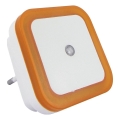 LED-natlampe med skumringssensor LED/0,5W/230V orange
