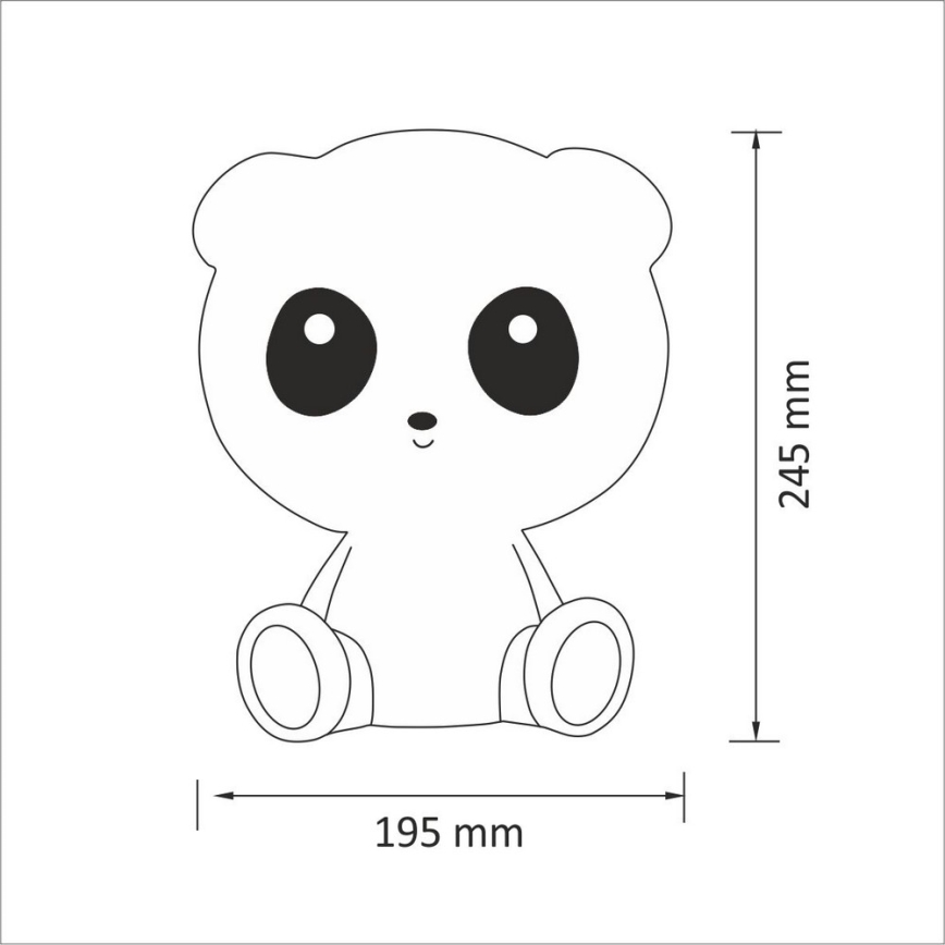 LED natlampe til børn dæmpbar 2,5W/230V panda