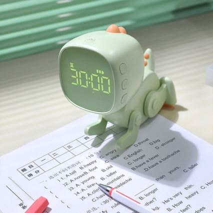 LED natlampe til børn m. RGBW-farver og vækkeur ROBOT LED/1W/5V 1200 mAh