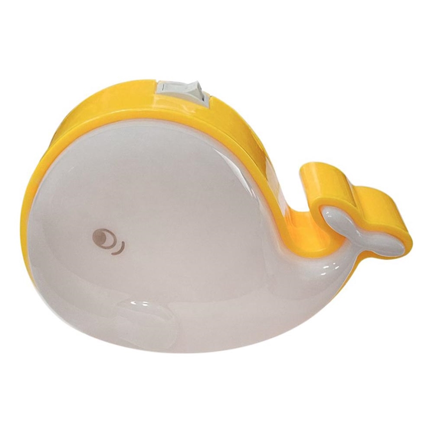 LED natlampe til børn LED/0,5W/230V hval