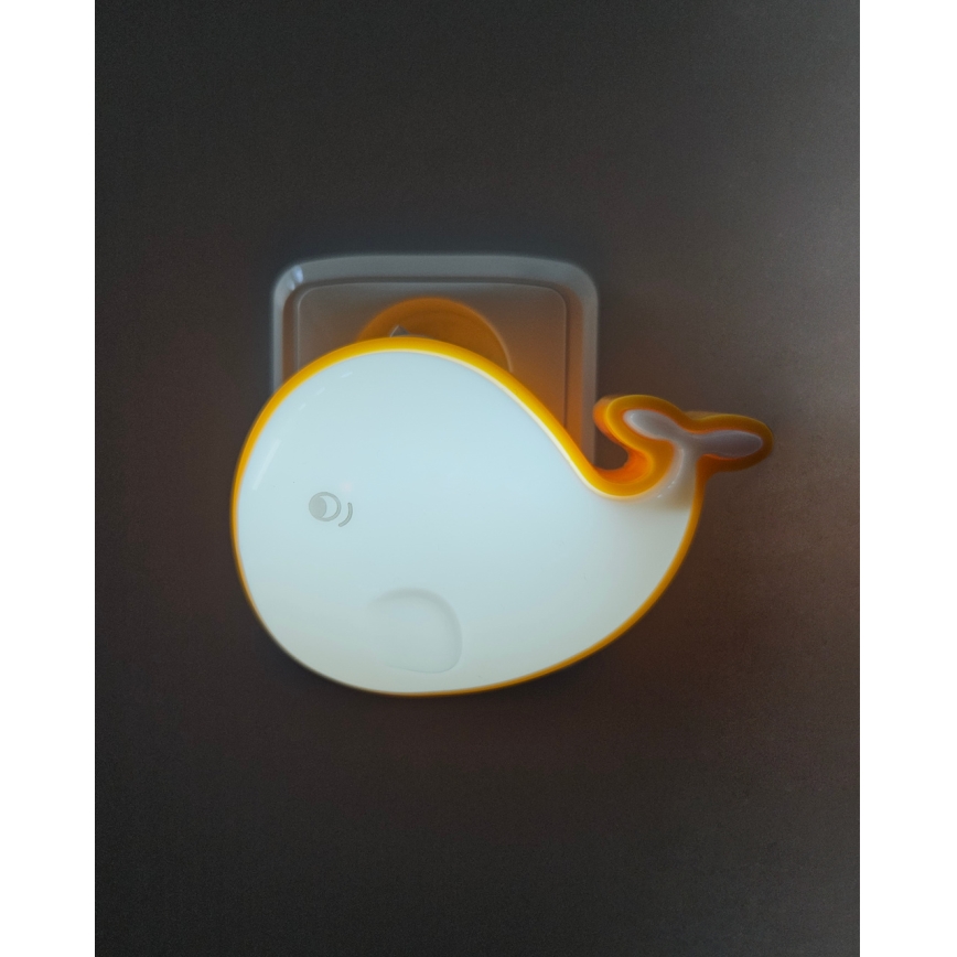 LED natlampe til børn LED/0,5W/230V hval