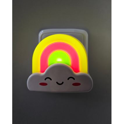LED natlampe til børn LED/0,5W/230V regnbue