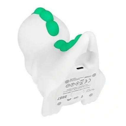 LED natlampe til børn m. RGB-farver dæmpbar og genopladelig LED/2,5W/5V 3000K 1200 mAh dinosaur