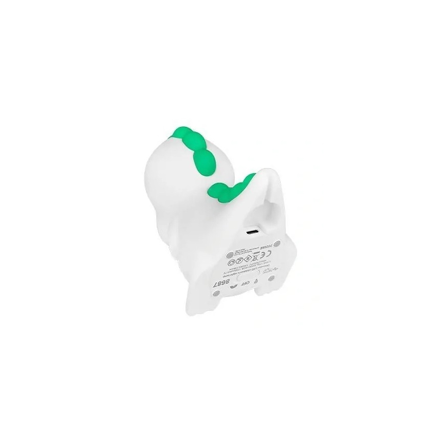 LED natlampe til børn m. RGB-farver dæmpbar og genopladelig LED/2,5W/5V 3000K 1200 mAh dinosaur